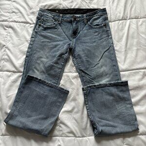Rerock For Express Jeans Womens 8S Blue Denim Cotton Low Rise Boot Cut VTG Y2K